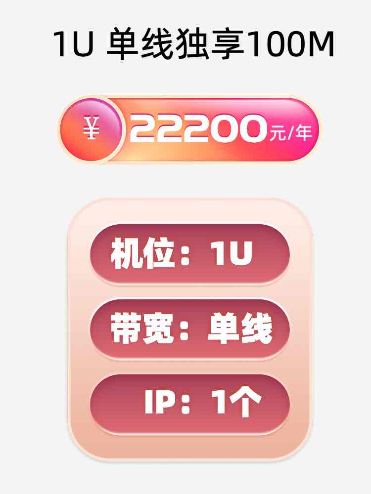 浙江单线100M服务器托管价格